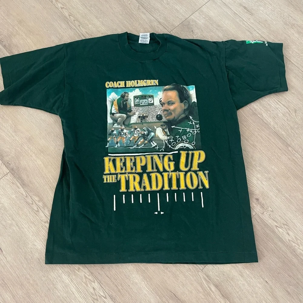 Vintage Green Bay Packers 90s Mike‎ Holmgren Tshirt